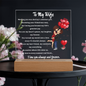 To My Wife” Acrylic Plaque – Romantic Gift for Wife | Anniversary, Birthday, or Valentine's Day Keepsake