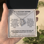 To a Military Mother Necklace – Proud Military Mom Appreciation Gift
