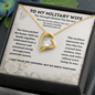 To My Military Wife Heart Necklace – The Strength Behind the Service Gift