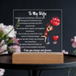 To My Wife” Acrylic Plaque – Romantic Gift for Wife | Anniversary, Birthday, or Valentine's Day Keepsake