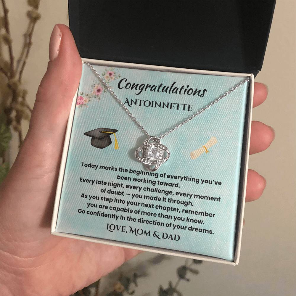 Personalized Graduation Name Necklace Gift for Daughter |  Class of 2026 Keepsake