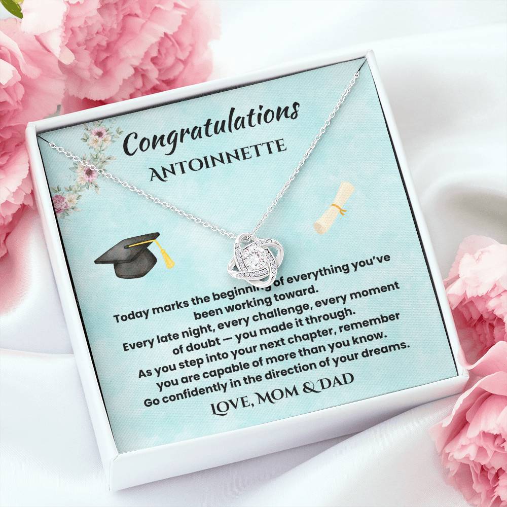 Personalized Graduation Name Necklace Gift for Daughter |  Class of 2026 Keepsake