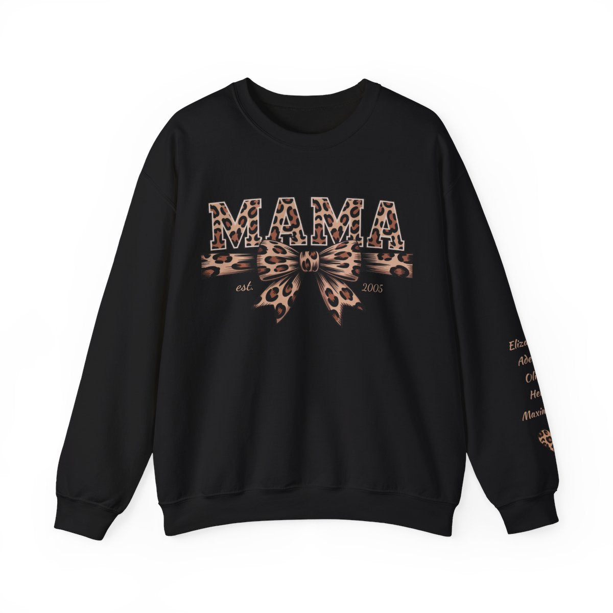 Personalized Leopard MAMA Bow Sweatshirt