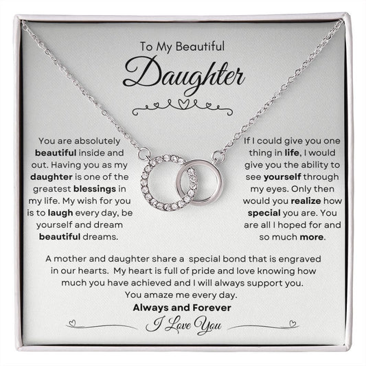 To My Daughter Interlocking Necklace