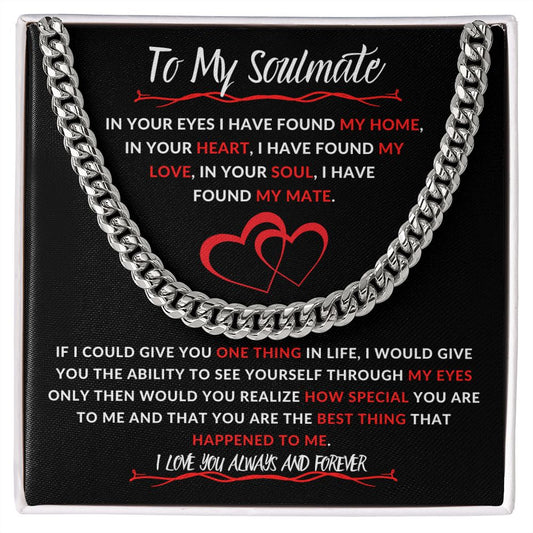 To My Soulmate In Your Eyes Valentines Birthday Anniversary Christmas Gift