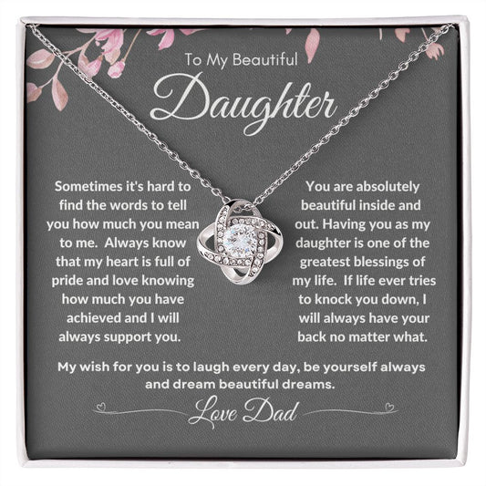 To My Beautiful Daughter Love Dad Endless Love