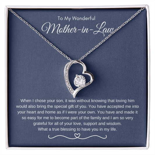 Mother-In-Law Heart Necklace