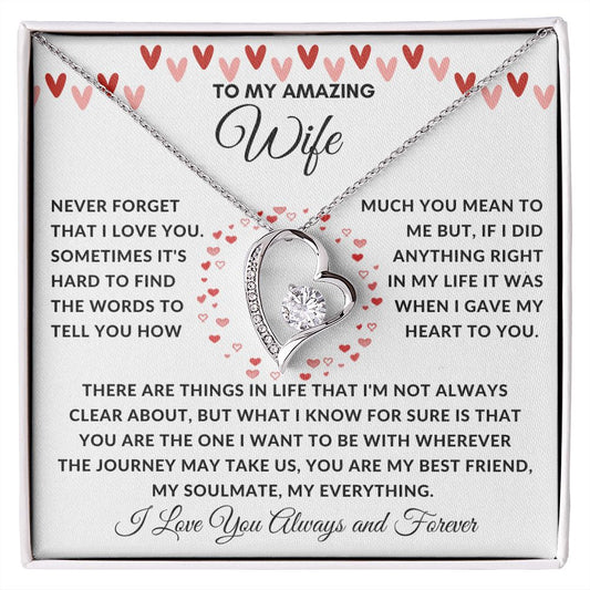To My Amazing Wife Never Forget There Are Things In Life Red