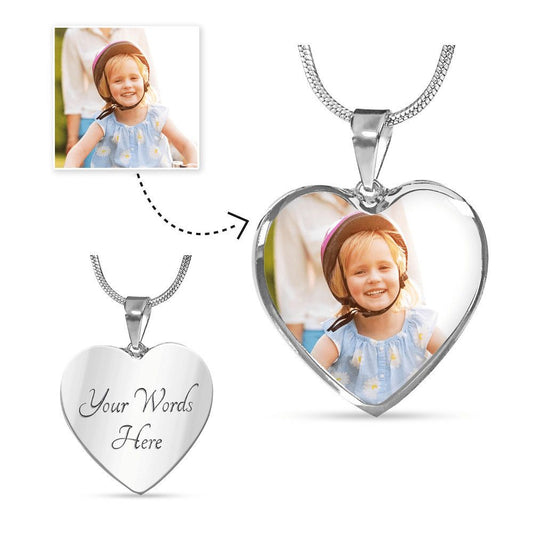Heart Personalized Picture Pendant Necklace